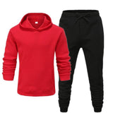 Men Brand Tracksuit Casual Hoodies and Sweatpants Set For Male Sportswear Two Piece Sets Sweatshirt + Pants Outfit Mens Clothing